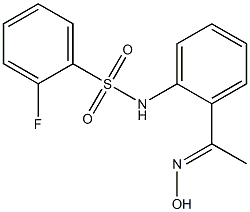 2-fluoro-N-{2-[1-(hydroxyimino)ethyl]phenyl}benzene-1-sulfonamide 结构式