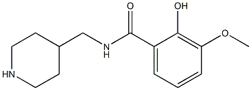 2-hydroxy-3-methoxy-N-(piperidin-4-ylmethyl)benzamide 结构式