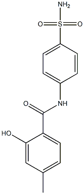 2-hydroxy-4-methyl-N-(4-sulfamoylphenyl)benzamide 结构式