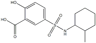 2-hydroxy-5-[(2-methylcyclohexyl)sulfamoyl]benzoic acid 结构式