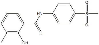 2-hydroxy-N-(4-methanesulfonylphenyl)-3-methylbenzamide 结构式