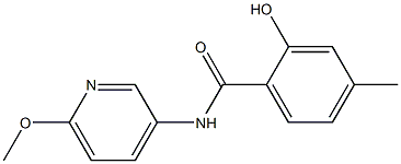 2-hydroxy-N-(6-methoxypyridin-3-yl)-4-methylbenzamide 结构式