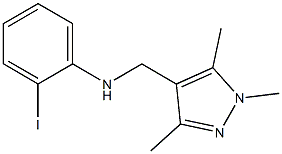 2-iodo-N-[(1,3,5-trimethyl-1H-pyrazol-4-yl)methyl]aniline 结构式