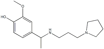 2-methoxy-4-(1-{[3-(pyrrolidin-1-yl)propyl]amino}ethyl)phenol 结构式