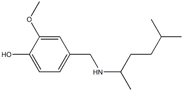 2-methoxy-4-{[(5-methylhexan-2-yl)amino]methyl}phenol 结构式