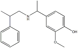 2-methoxy-4-{1-[(2-phenylpropyl)amino]ethyl}phenol 结构式