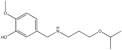 2-methoxy-5-({[3-(propan-2-yloxy)propyl]amino}methyl)phenol 结构式