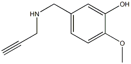 2-methoxy-5-[(prop-2-yn-1-ylamino)methyl]phenol 结构式