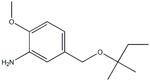 2-methoxy-5-{[(2-methylbutan-2-yl)oxy]methyl}aniline 结构式