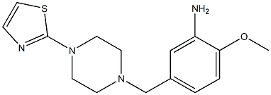 2-methoxy-5-{[4-(1,3-thiazol-2-yl)piperazin-1-yl]methyl}aniline 结构式