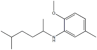 2-methoxy-5-methyl-N-(5-methylhexan-2-yl)aniline 结构式