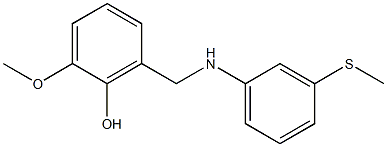 2-methoxy-6-({[3-(methylsulfanyl)phenyl]amino}methyl)phenol 结构式