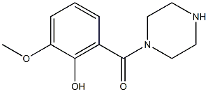 2-methoxy-6-(piperazin-1-ylcarbonyl)phenol 结构式