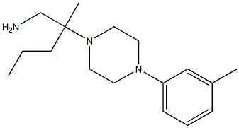 2-methyl-2-[4-(3-methylphenyl)piperazin-1-yl]pentan-1-amine 结构式