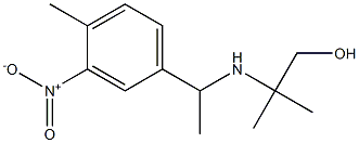 2-methyl-2-{[1-(4-methyl-3-nitrophenyl)ethyl]amino}propan-1-ol 结构式
