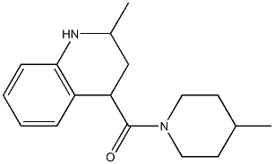 2-methyl-4-[(4-methylpiperidin-1-yl)carbonyl]-1,2,3,4-tetrahydroquinoline 结构式