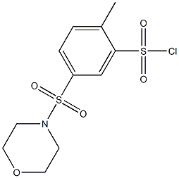 2-methyl-5-(morpholin-4-ylsulfonyl)benzenesulfonyl chloride 结构式