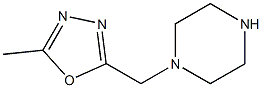 2-methyl-5-(piperazin-1-ylmethyl)-1,3,4-oxadiazole 结构式