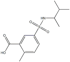 2-methyl-5-[(3-methylbutan-2-yl)sulfamoyl]benzoic acid 结构式