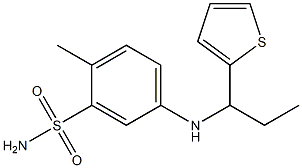 2-methyl-5-{[1-(thiophen-2-yl)propyl]amino}benzene-1-sulfonamide 结构式