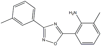 2-methyl-6-[3-(3-methylphenyl)-1,2,4-oxadiazol-5-yl]aniline 结构式