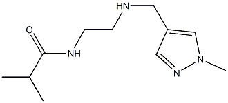 2-methyl-N-(2-{[(1-methyl-1H-pyrazol-4-yl)methyl]amino}ethyl)propanamide 结构式