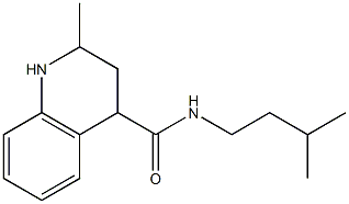 2-methyl-N-(3-methylbutyl)-1,2,3,4-tetrahydroquinoline-4-carboxamide 结构式