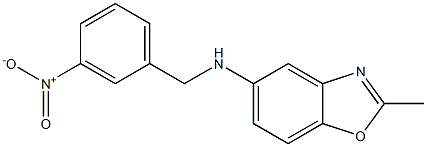 2-methyl-N-[(3-nitrophenyl)methyl]-1,3-benzoxazol-5-amine 结构式