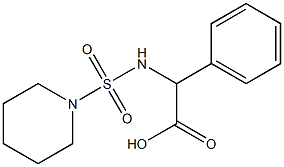 2-phenyl-2-[(piperidine-1-sulfonyl)amino]acetic acid 结构式