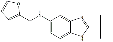 2-tert-butyl-N-(furan-2-ylmethyl)-1H-1,3-benzodiazol-5-amine 结构式