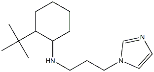 2-tert-butyl-N-[3-(1H-imidazol-1-yl)propyl]cyclohexan-1-amine 结构式