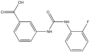 3-({[(2-fluorophenyl)amino]carbonyl}amino)benzoic acid 结构式