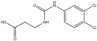 3-({[(3,4-dichlorophenyl)amino]carbonyl}amino)propanoic acid 结构式