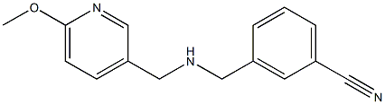 3-({[(6-methoxypyridin-3-yl)methyl]amino}methyl)benzonitrile 结构式