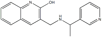 3-({[1-(pyridin-3-yl)ethyl]amino}methyl)quinolin-2-ol 结构式