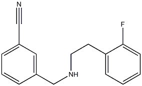 3-({[2-(2-fluorophenyl)ethyl]amino}methyl)benzonitrile 结构式