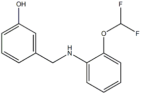 3-({[2-(difluoromethoxy)phenyl]amino}methyl)phenol 结构式