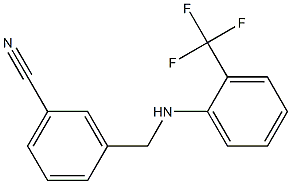 3-({[2-(trifluoromethyl)phenyl]amino}methyl)benzonitrile 结构式