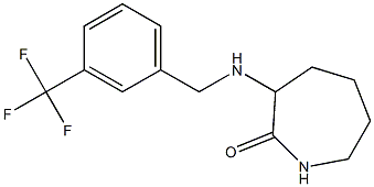 3-({[3-(trifluoromethyl)phenyl]methyl}amino)azepan-2-one 结构式
