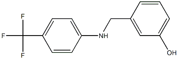 3-({[4-(trifluoromethyl)phenyl]amino}methyl)phenol 结构式
