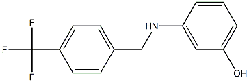 3-({[4-(trifluoromethyl)phenyl]methyl}amino)phenol 结构式