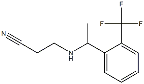 3-({1-[2-(trifluoromethyl)phenyl]ethyl}amino)propanenitrile 结构式