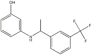 3-({1-[3-(trifluoromethyl)phenyl]ethyl}amino)phenol 结构式