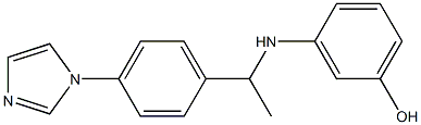 3-({1-[4-(1H-imidazol-1-yl)phenyl]ethyl}amino)phenol 结构式