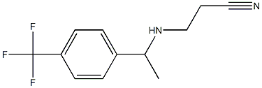 3-({1-[4-(trifluoromethyl)phenyl]ethyl}amino)propanenitrile 结构式