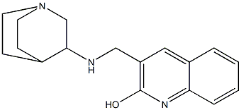 3-({1-azabicyclo[2.2.2]octan-3-ylamino}methyl)quinolin-2-ol 结构式