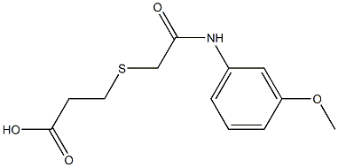 3-({2-[(3-methoxyphenyl)amino]-2-oxoethyl}thio)propanoic acid 结构式