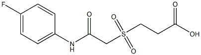 3-({2-[(4-fluorophenyl)amino]-2-oxoethyl}sulfonyl)propanoic acid 结构式