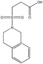 3-(1,2,3,4-tetrahydroisoquinoline-2-sulfonyl)propanoic acid 结构式