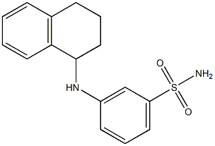 3-(1,2,3,4-tetrahydronaphthalen-1-ylamino)benzene-1-sulfonamide 结构式